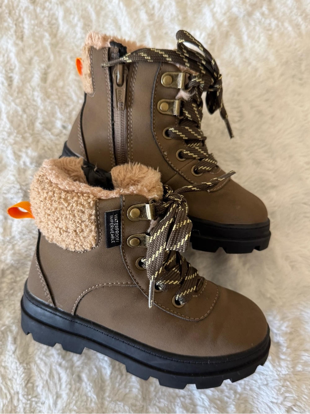 Kids Waterproof Lace Up Boots